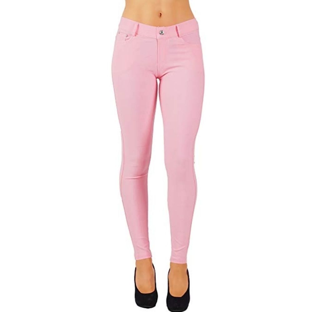 Jean Look Jeggings Slim Fit Pull Up Pants 